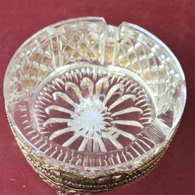 Fancy Ashtray with Candle - 5 inches across