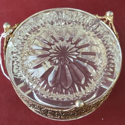 Fancy Ashtray with Candle - 5 inches across