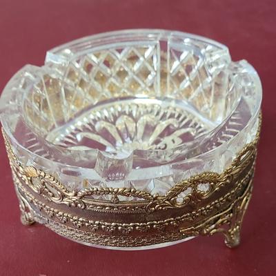Fancy Ashtray with Candle - 5 inches across