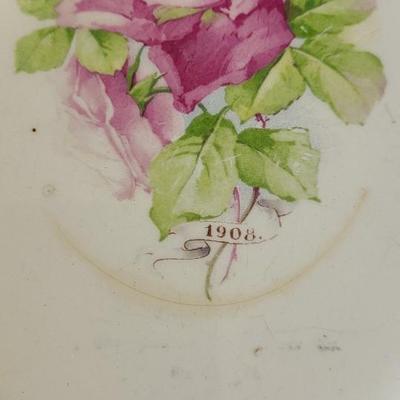 1908 Calendar Plate - 9 inches across