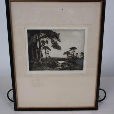 Signed Early Morn Etching & Aquatint By A. Watson Turnbull Artwork