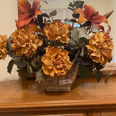 Beautiful Earth Tones Silk Flower Arrangement in Vase