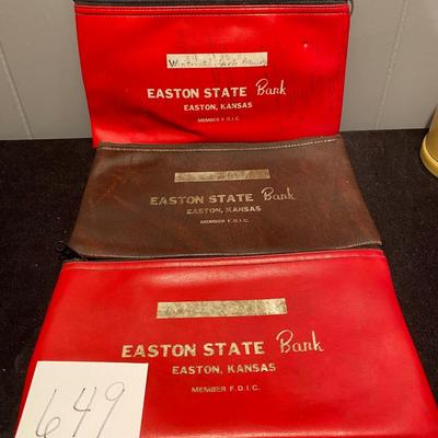 Vintage Easton State Bank Money Bags