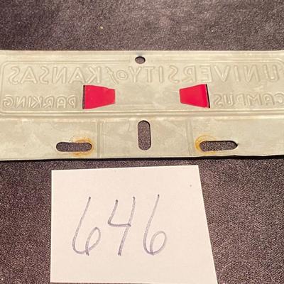 Vintage KU Parking Tag