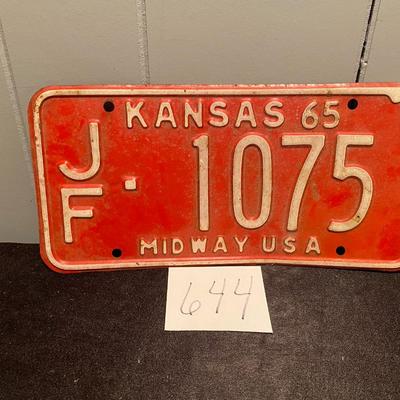 Vintage License Tag