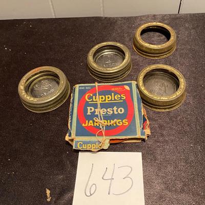 Vintage Glass Jar Lids