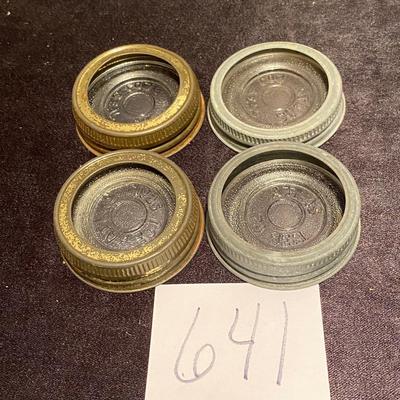 Vintage Atlas Glass Jar Lids