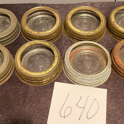 Vintage Atlas Glass Jar Lids