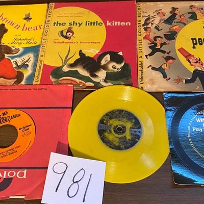 Vintage Childrenâ€™s 45rpm Records