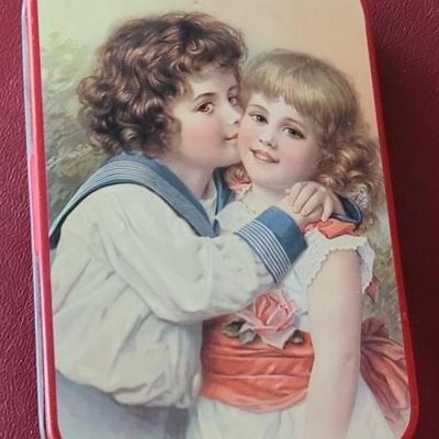 2 Tin Boxes - Hoffmann Swiss made - 4 1/2 x 3 and 6 x 3 inches