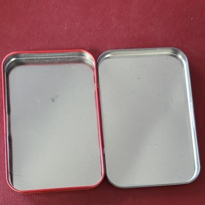 2 Tin Boxes - Hoffmann Swiss made - 4 1/2 x 3 and 6 x 3 inches
