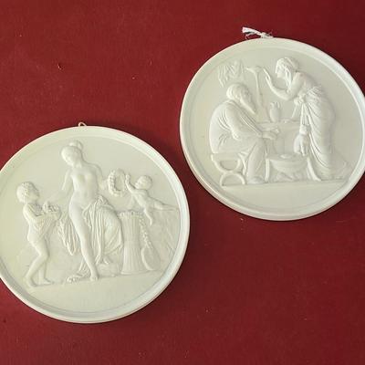 2 Round Wall Hangings - Eneret - 5 1/2 inches across