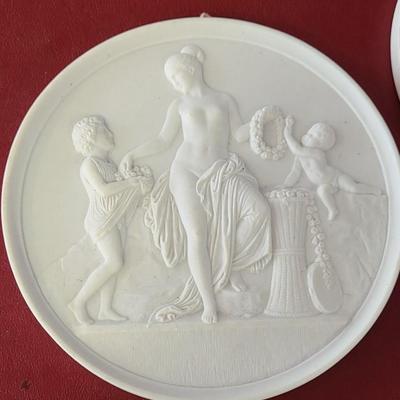 2 Round Wall Hangings - Eneret - 5 1/2 inches across
