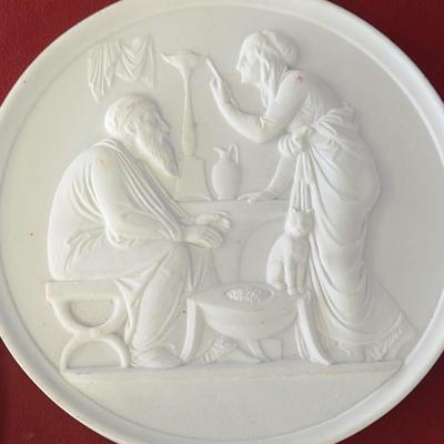 2 Round Wall Hangings - Eneret - 5 1/2 inches across