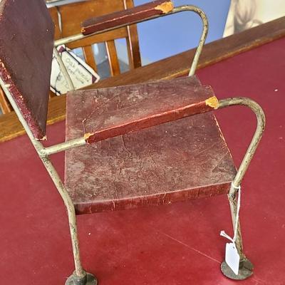 Vintage Barber's Booster Seat for a Child - Seat is 18 x 18 inches