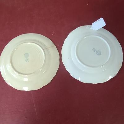 2 Vintage Fish Plates  -  8 inches across