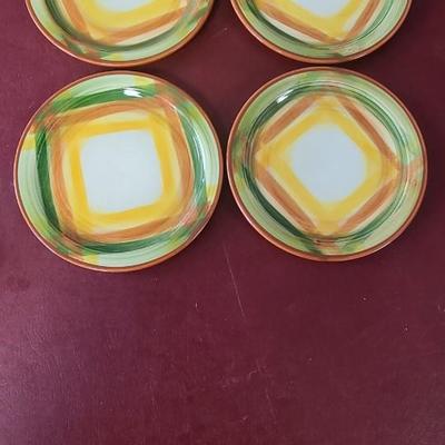 4 Vernon Ware Dessert Dishes  -  6 1/2 inches across