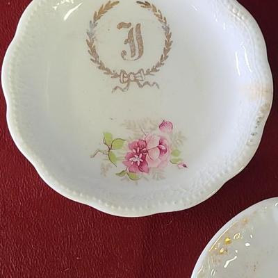 3 Butter Plates - One is English - 3 inches across