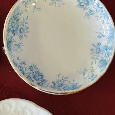 3 Butter Plates - One is English - 3 inches across