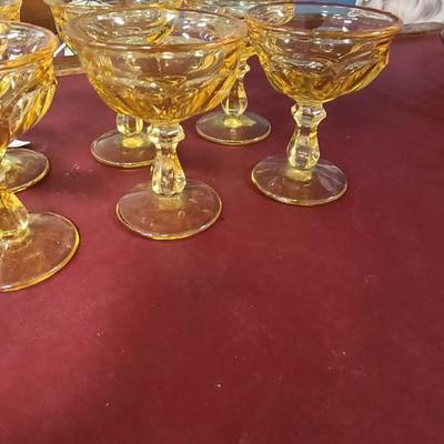 8 Gold Dessert Dishes / Bowls - Measure 4 3/4 inches tall and diameter