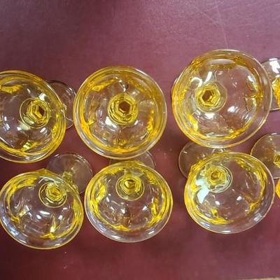 8 Gold Dessert Dishes / Bowls - Measure 4 3/4 inches tall and diameter