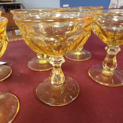8 Gold Dessert Dishes / Bowls - Measure 4 3/4 inches tall and diameter