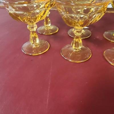 8 Gold Dessert Dishes / Bowls - Measure 4 3/4 inches tall and diameter