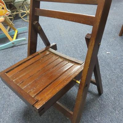 Child's Wooden Desk and Chair - 19 1/2 x 13 inches and 21 inches tall
