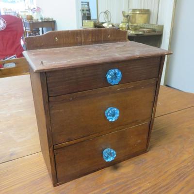 Large Doll 3 Drawer Chest - 8 x 4 inches and 8 inches tall