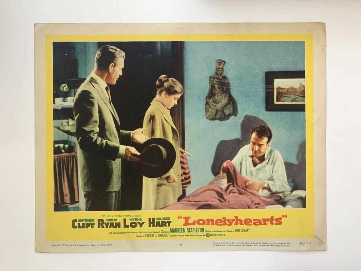 Lonelyhearts original 1959 vintage lobby card on heavy card stock ...
