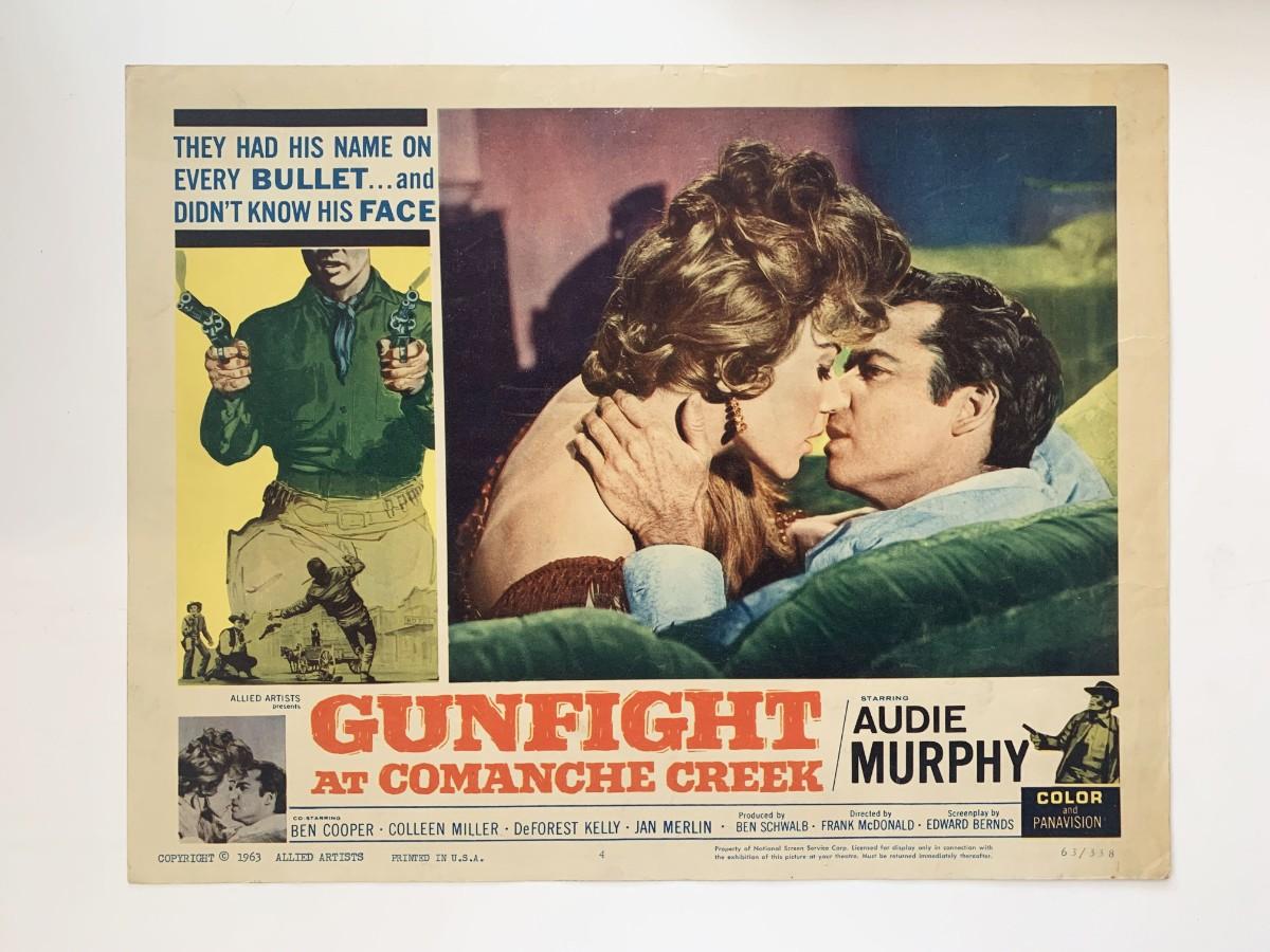 Gunfight at Comanche Creek original 1963 vintage lobby card on heavy