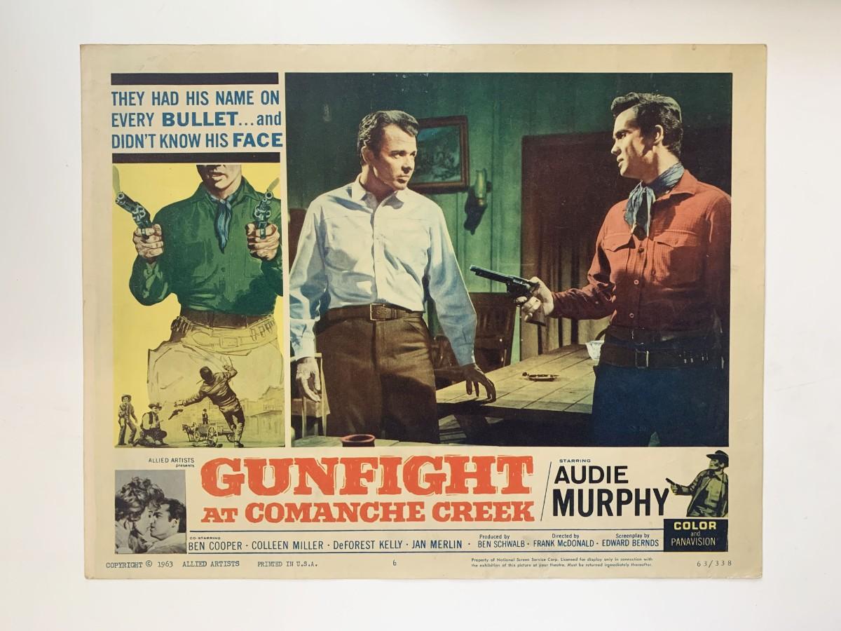 Gunfight at Comanche Creek original 1963 vintage lobby card on heavy