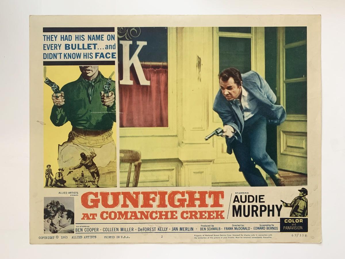 Gunfight at Comanche Creek original 1963 vintage lobby card on heavy