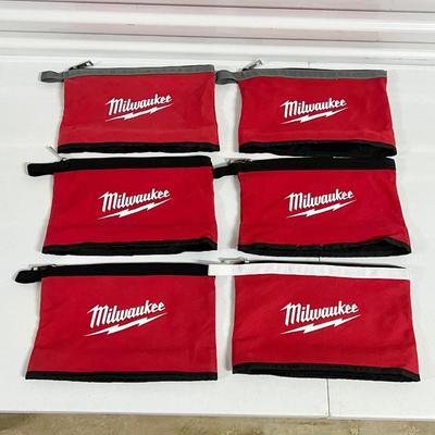 MILWAUKEE ~ (6) Zipper Tool Bags ~ Gently Used