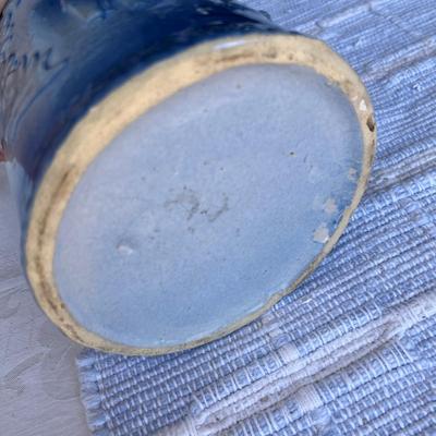 Blue & White Salt Glaze Pitcher Dark blue