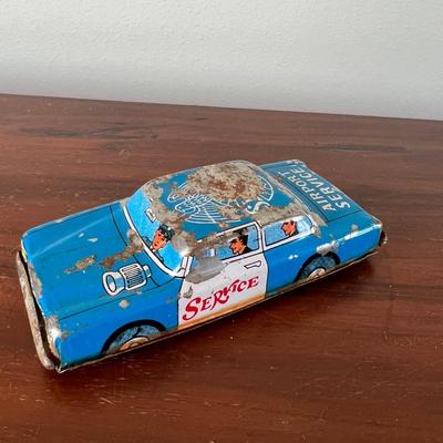 Vintage Airport Service Japan Tin Car Toy