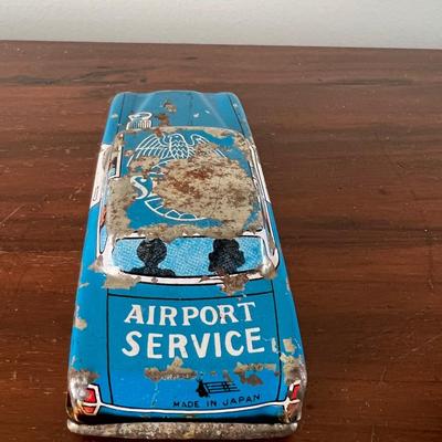 Vintage Airport Service Japan Tin Car Toy
