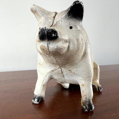 VINTAGE CAST IRON  PIGGY BANK **BONUS**
