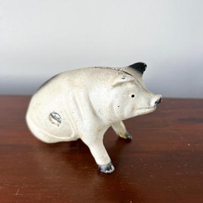 VINTAGE CAST IRON  PIGGY BANK **BONUS**