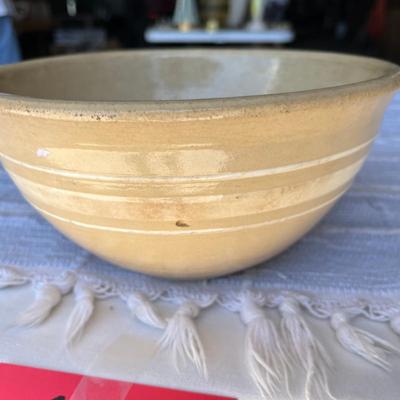 Yellow Ware vintage bowl!