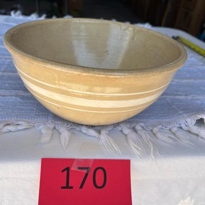 Yellow Ware vintage bowl!