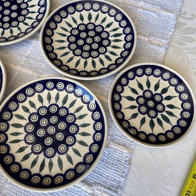 Polish Pottrey Lot of 6 plates