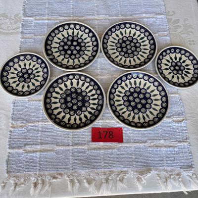 Polish Pottrey Lot of 6 plates