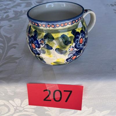Poland Blue & White Pottery Floral mug