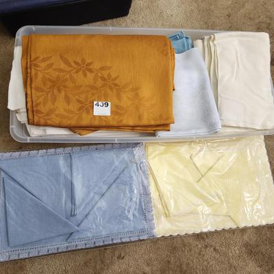 Large Tote filled with Linens , Table Covers, Napkins, Placemats