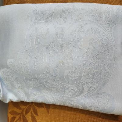 Large Tote filled with Linens , Table Covers, Napkins, Placemats