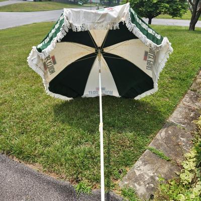 Noilly Prat Gin Green White Canvas Patio Table Umbrella
