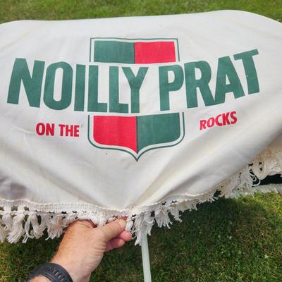 Noilly Prat Gin Green White Canvas Patio Table Umbrella
