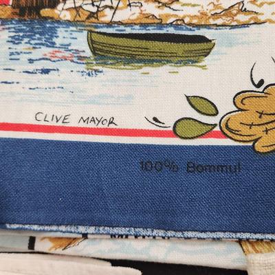 Vintage Kitchen Linen 1960 70 80's Calendar Towels Napkins Vera