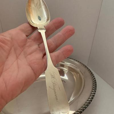 Silver Plate Casserole & Large Serving Spoon Pilgrim / Platt & Brother